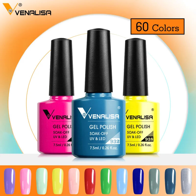 Venalisa Soak Off UV LED Gel 60 Colors 7.5ml