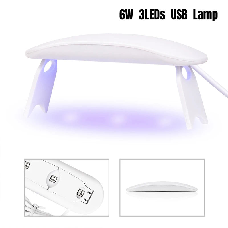 Mini Nail Dryer Led Lamp Portable Usb